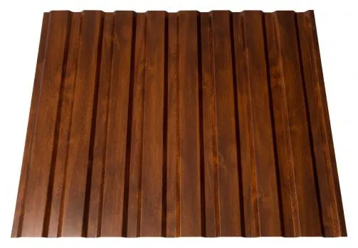 Wandblech in Holzoptik